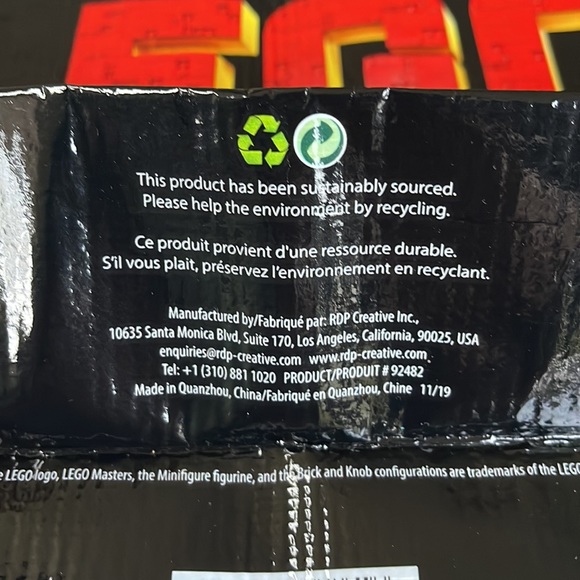 NEVER USED LEGO MASTERS - SUSTAINABLY SOURCED - REUSABLE SHOPPING TOTE - Picture 2 of 3